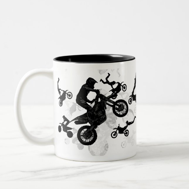 Tasse 2 Couleurs Motocross extrême Pieds (Gauche)
