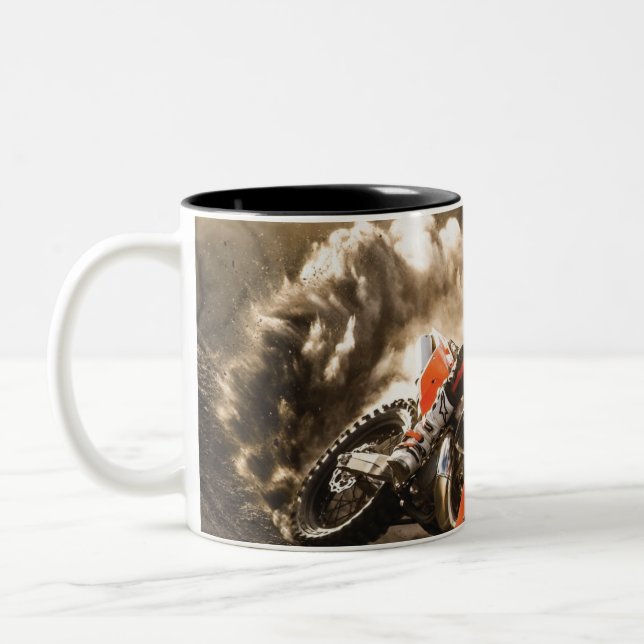 Tasse 2 Couleurs Motocross Rider (Gauche)