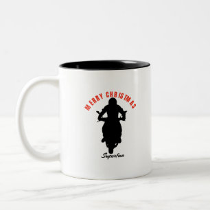 Tasse 2 Couleurs Motocyclistes Noël ou cadeau d'anniversaire.motoc