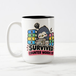 Tasse 2 Couleurs Mots de comptage japonais survécus
