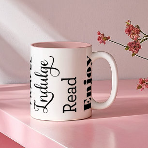 Tasse 2 Couleurs Mots d'inspiration pour la retraite Rose