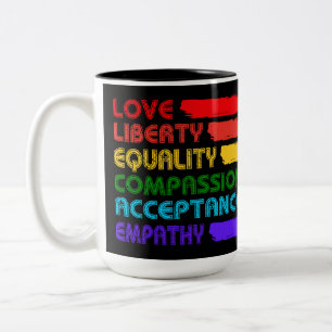 Tasse 2 Couleurs Mots Pour Vivre Par