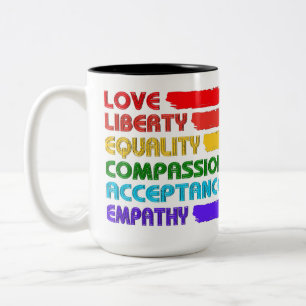 Tasse 2 Couleurs Mots Pour Vivre Par