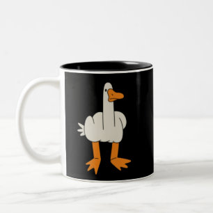 Tasse 2 Couleurs Mouette du doigt du milieu Humour geste drôle reto