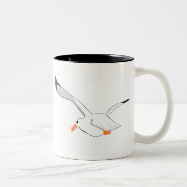 Tasse 2 Couleurs Mouette en vol (Droit)