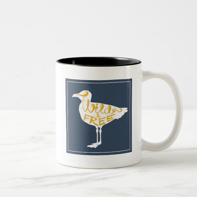 Tasse 2 Couleurs Mouette | sauvage et libre (Droit)