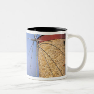 Tasse 2 Couleurs Moulins à vent célèbres de Rhodes Grèce
