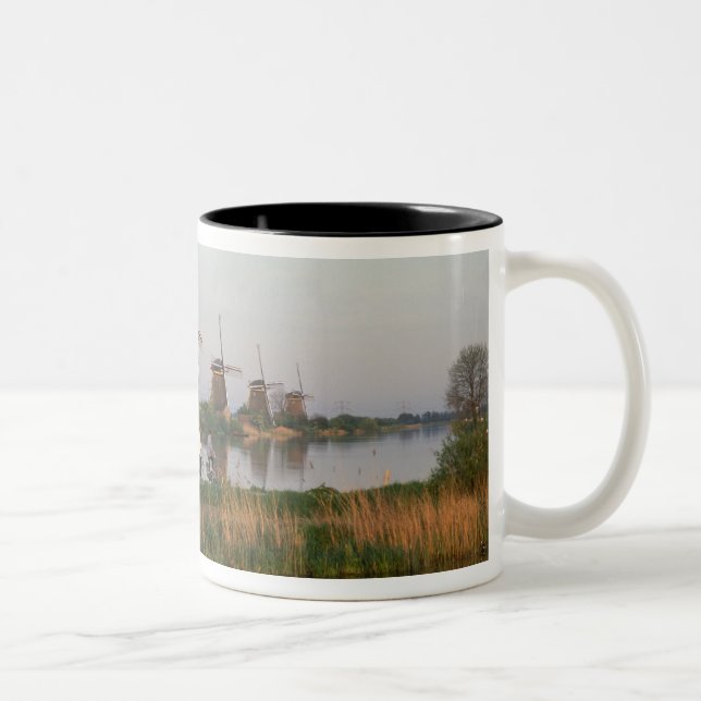 Tasse 2 Couleurs Moulins à vent, Kinderdijk, Pays-Bas (Droit)