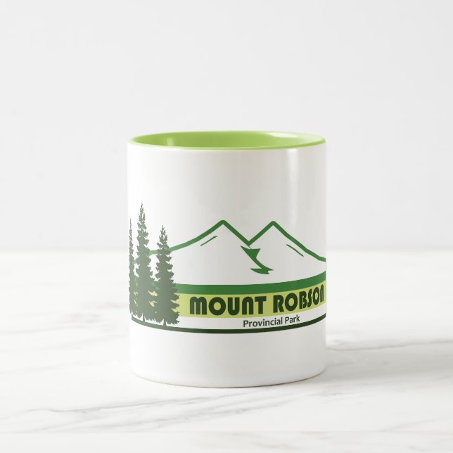 Tasse 2 Couleurs Mount Robson Provincial Park Bandes Vertes (Centre)