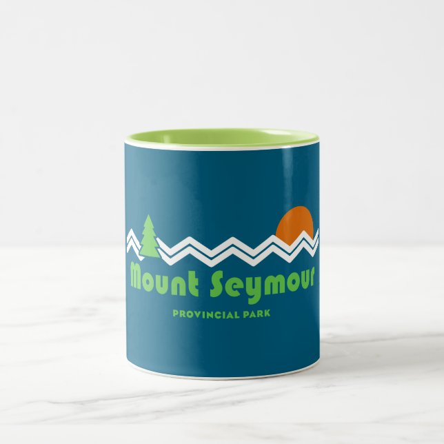 Tasse 2 Couleurs Mount Seymour Provincial Park Retro (Centre)