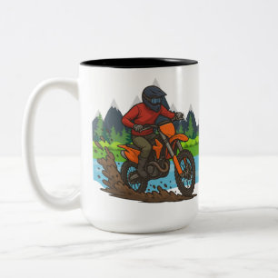 Tasse 2 Couleurs Mountain Trail Dirt Biker