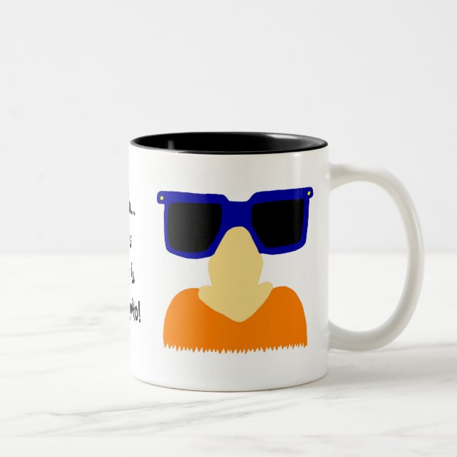 Tasse 2 Couleurs Moustache d'Incognito & Mustache de verre (Droit)