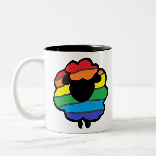 Tasse 2 Couleurs Moutons d'arc-en-ciel (Gauche)