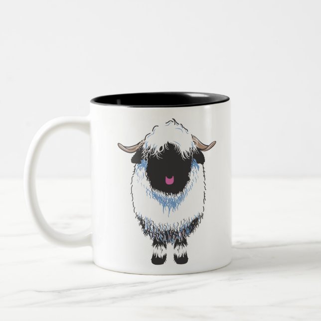 TASSE 2 COULEURS MOUTONS DU VALAIS BLACKNOSE (Gauche)