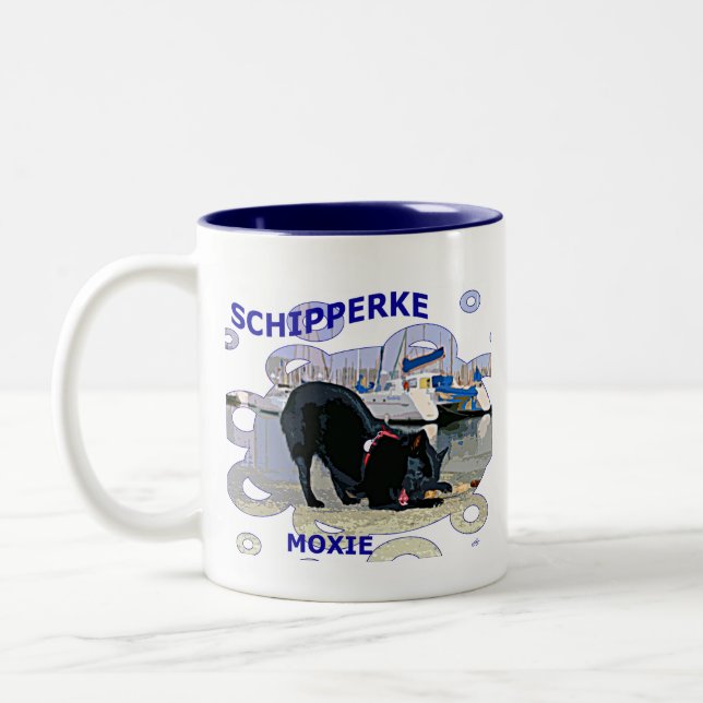 Tasse 2 Couleurs Moxie de Schipperke (Gauche)