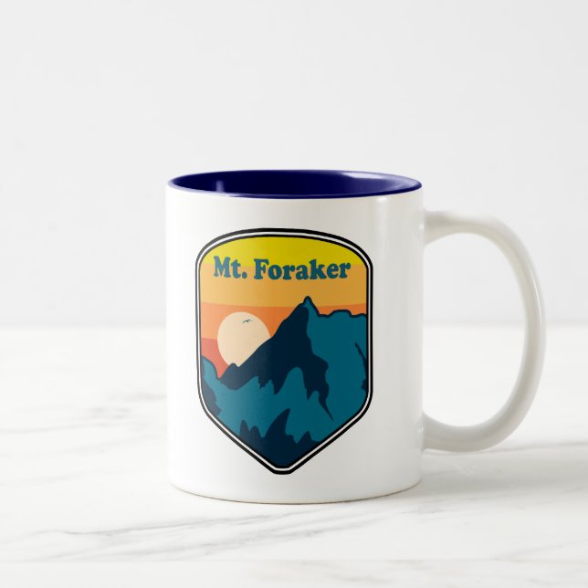 Tasse 2 Couleurs Mt. Foraker Alaska Lever du soleil (Droit)