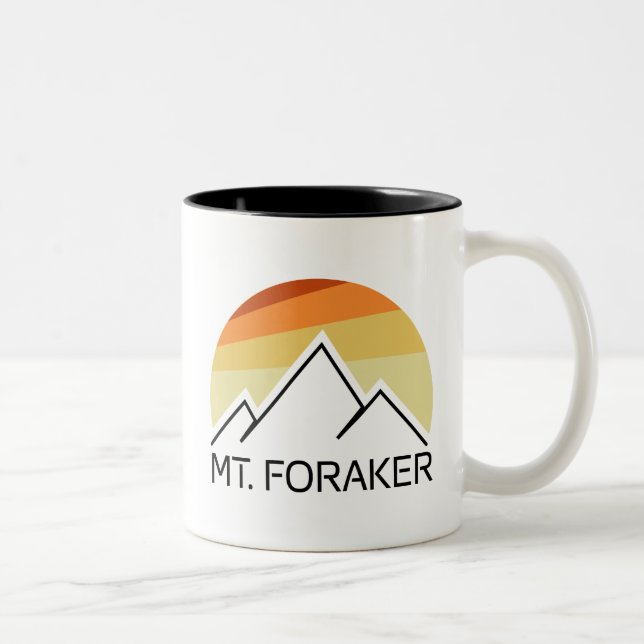 Tasse 2 Couleurs Mt Foraker Alaska Retro (Droit)