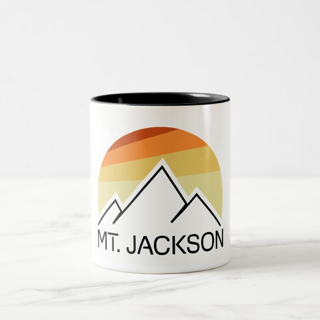 Tasse 2 Couleurs Mt. Jackson New Hampshire Retro (Centre)