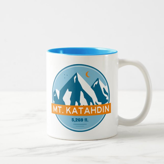 Tasse 2 Couleurs Mt Katahdin Maine Stars Moon (Droit)