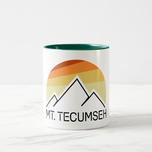 Tasse 2 Couleurs Mt. Tecumseh New Hampshire Rétro (Centre)