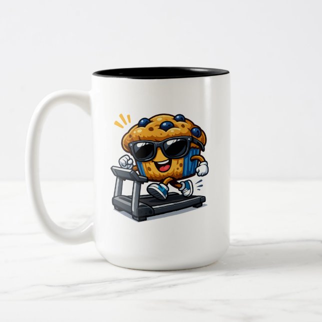 Tasse 2 Couleurs Muffin sur tapis roulant (Gauche)