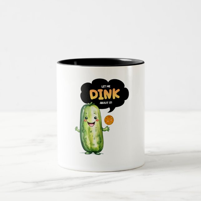 Tasse 2 Couleurs Mug, Amusant, Beau article de Pickleball (Centre)