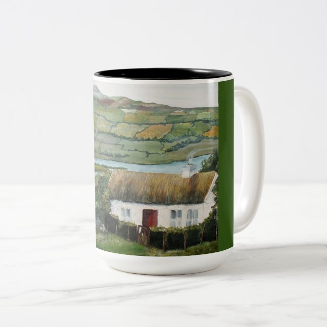 Tasse 2 Couleurs Mug, Café, Thé, Irlande (Devant droit)