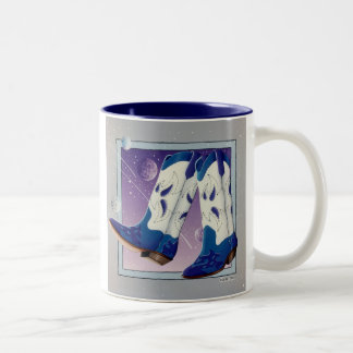 Tasse 2 Couleurs Mug, Coupe - Bottes de cow-boy à glissière électri