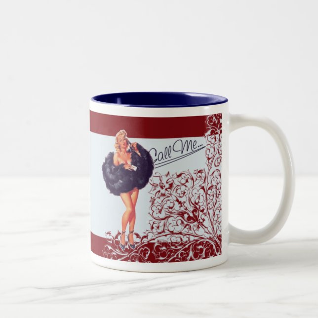 Tasse 2 Couleurs Mug, Coupe - PinUp (Droit)