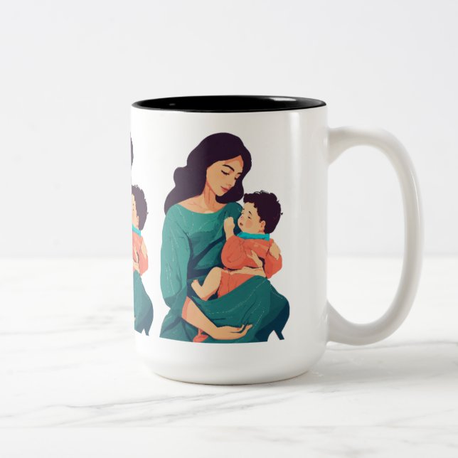 Tasse 2 Couleurs "Mug Imprimé Personnalisé : Personnaliser Sip Avec (Droit)