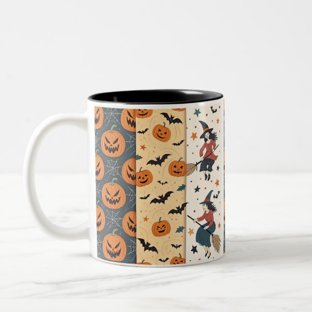 Tasse 2 Couleurs "Mug Motif Éffrayant d'Halloween" (Gauche)