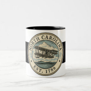 Tasse 2 Couleurs Mugue autocollant volant de Caroline du Nord