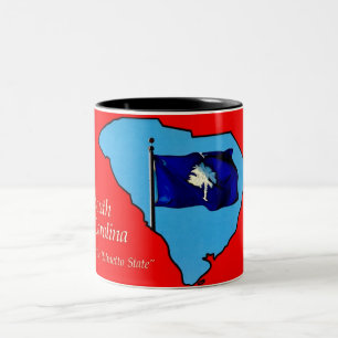 Tasse 2 Couleurs Mugue carte postale de Caroline du Sud - Palmetto
