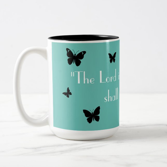 Tasse 2 Couleurs Mugue de foi sarcelle clair (Gauche)