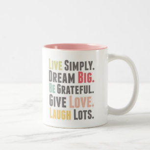 Tasse 2 Couleurs mugue de mots sages
