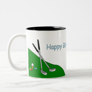 Tasse 2 Couleurs Mugue Joyeux Anniversaire Golf & Bowling