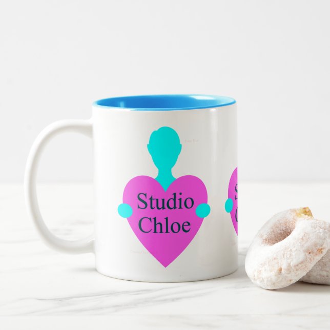 Tasse 2 Couleurs Mugue logo triple Studio Chloe (Avec donut)