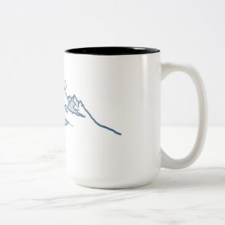 Tasse 2 Couleurs mule avec la montagne bleue