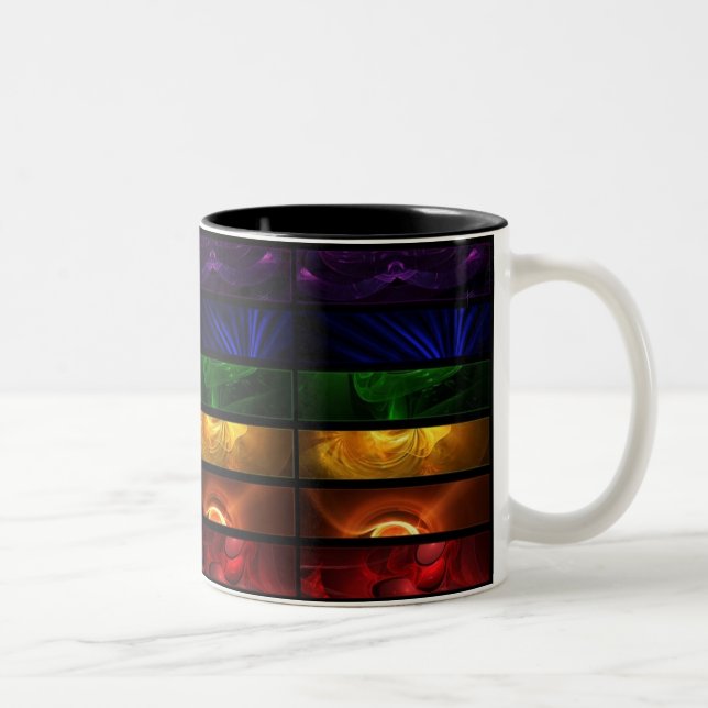 Tasse 2 Couleurs Multicolore modelé (Droit)
