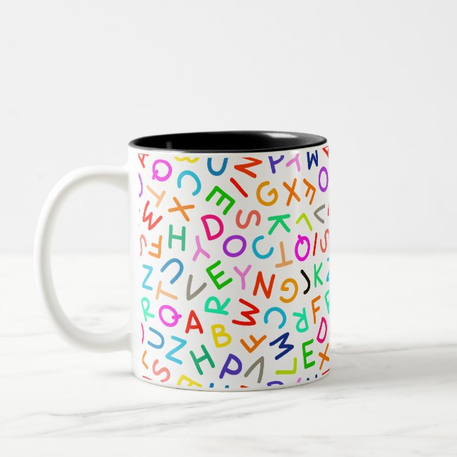 TASSE 2 COULEURS MULTICOLORED LETTERS (Gauche)