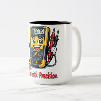 Tasse 2 Couleurs Multimètre Mascotte de Dessin Animé Mesure Avec Pr