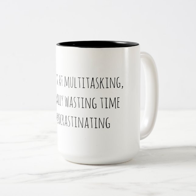 Tasse 2 Couleurs Multitâche drôle (Devant droit)