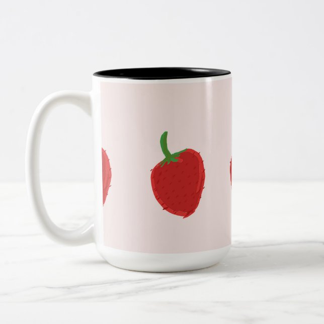 Tasse 2 Couleurs muqueuse de fraise (Gauche)