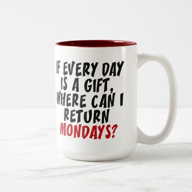 Tasse 2 Couleurs Muqueuses du lundi (Droit)