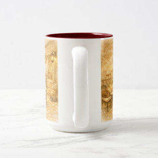 Tasse 2 Couleurs Murmur de sauge Vie marine vintage