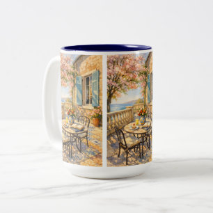 Tasse 2 Couleurs Murmurations de sauge Vie marine vintage
