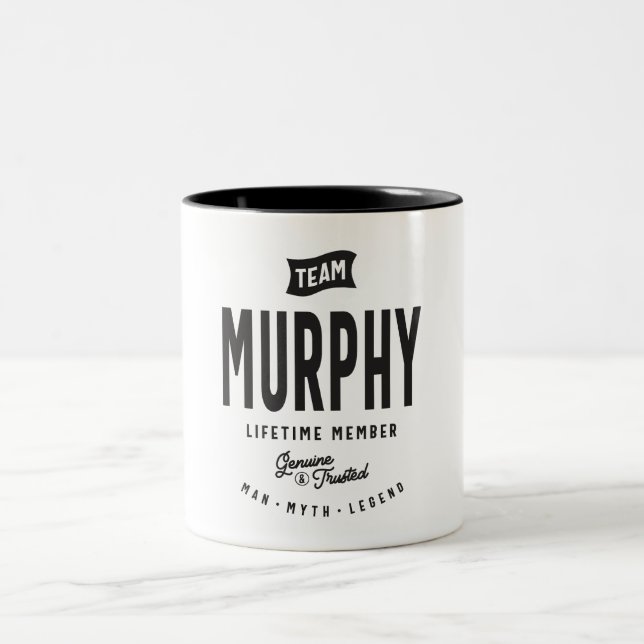 Tasse 2 Couleurs Murphy Lifetime Membre Nom personnalisé Murphy (Centre)