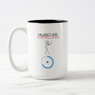Tasse 2 Couleurs Muscles Drôle Installation De Café Cup