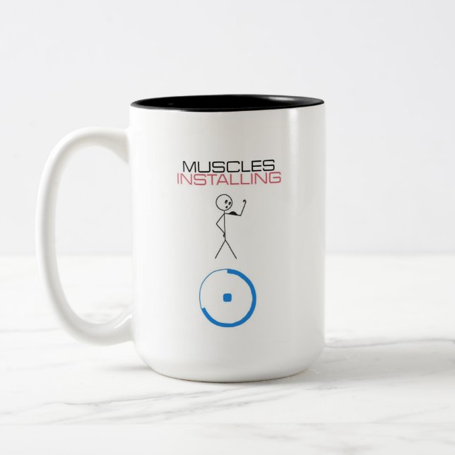 Tasse 2 Couleurs Muscles Drôle Installation De Café Cup (Gauche)