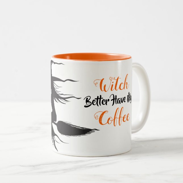 Tasse 2 Couleurs Musique à café Halloween (Devant droit)